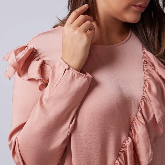 Lane Bryant Asymmetrical Ruffle Top NWT Size 28 - Picture 2 of 6